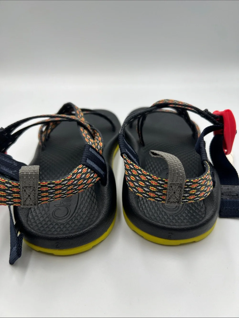 Chaco ZX1 strappy sandal woven strap blue yellow water kids youth 2